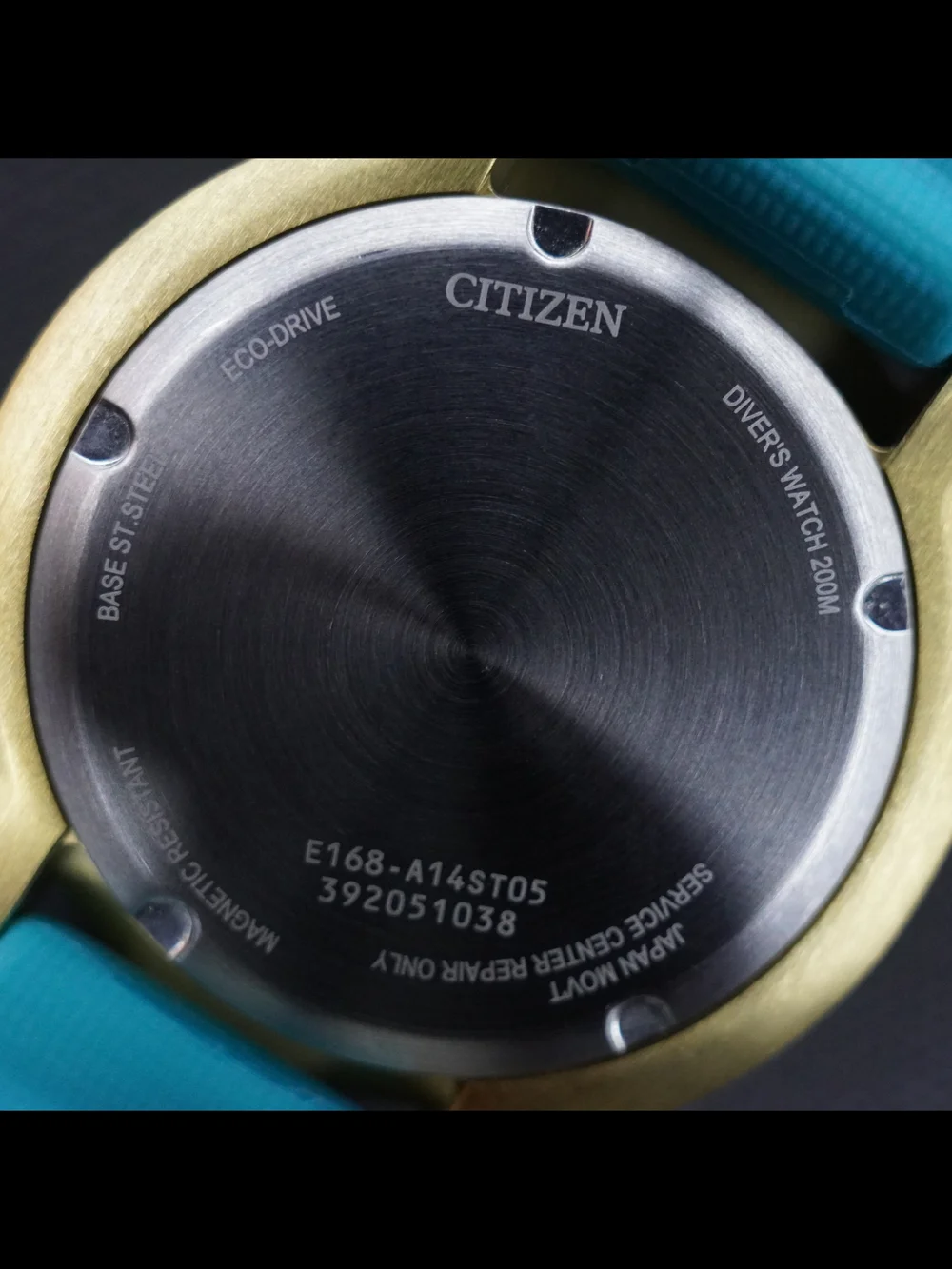 Citizen Eco-Drive Promaster Diver Men's Watch Gold Tone Blue Dial BN0162-02X